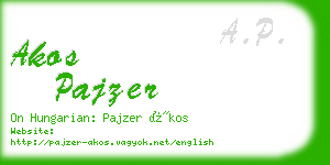 akos pajzer business card